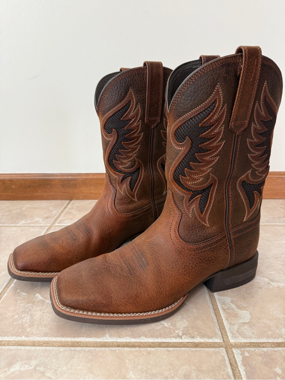 Ariat Cowpuncher VentTEK Brown Oiled Rowdy Leather Western Cowboy Boots